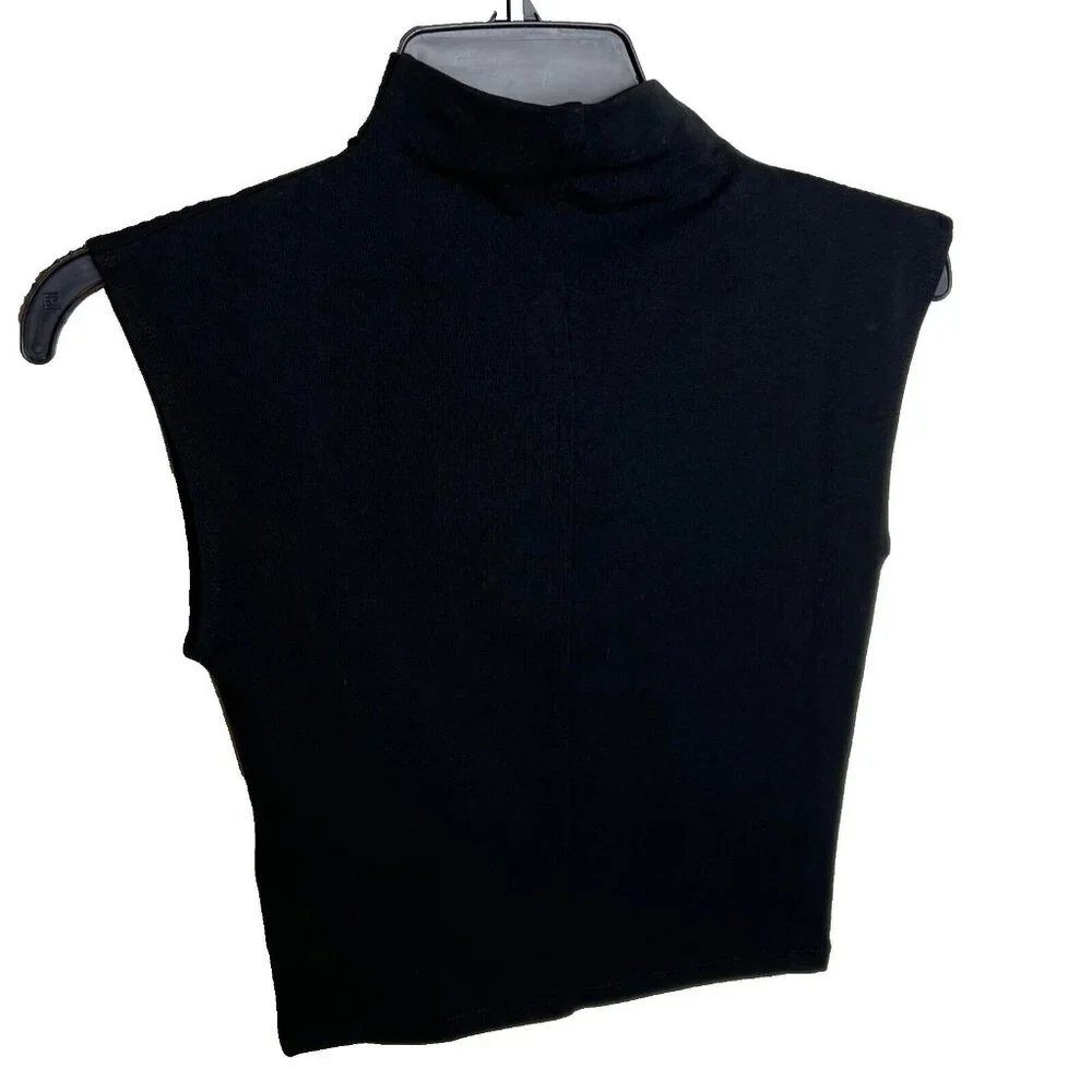 Madewell Womens Funnelneck Cropped Muscle Tee in Black Size S NO378 - Picture 6 of 6